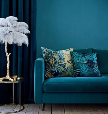 warna cat untuk ruang tamu a swanky teal