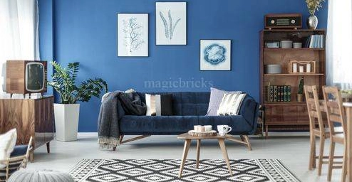 warna cat dinding ruang tamu warna biru persia