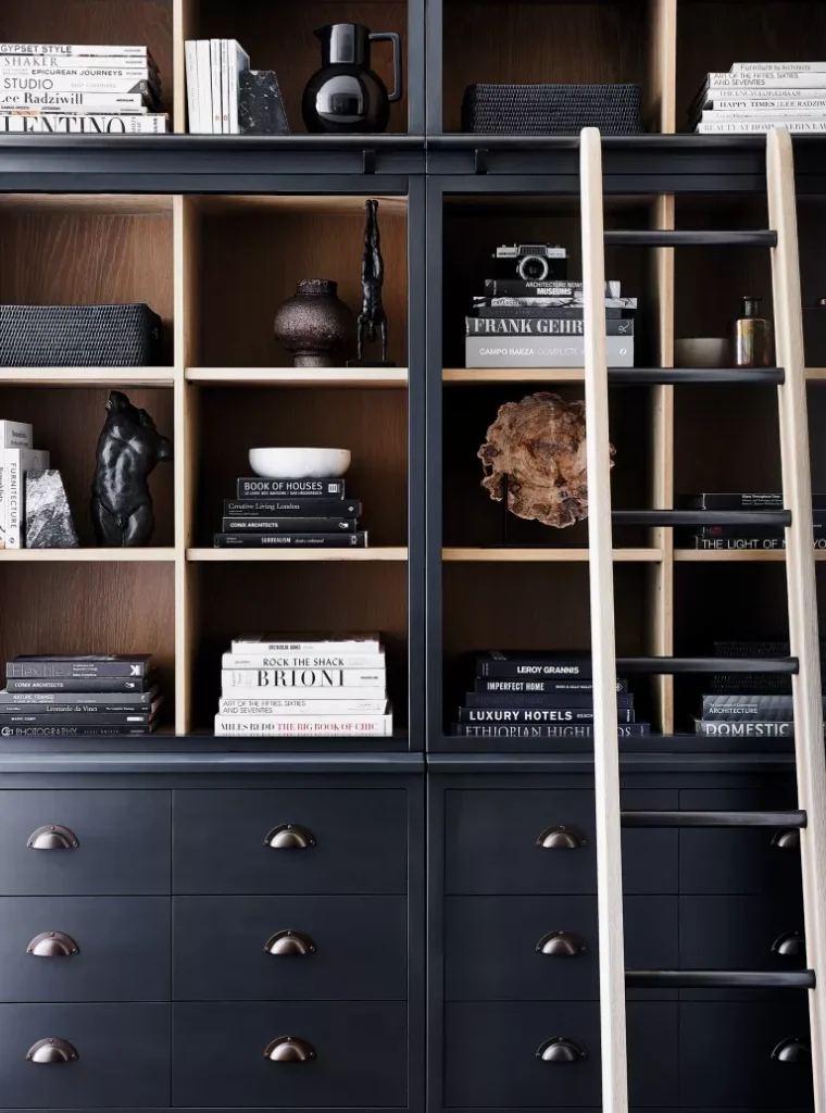 rak interior, mulai dengan buku
