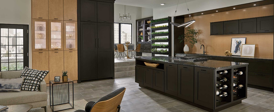 ruang dapur bergaya modern dengan warna alami