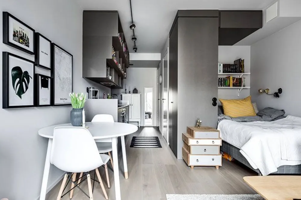 Menata furnitur di apartemen sempit dengan ide yang kreatif dan fungsional