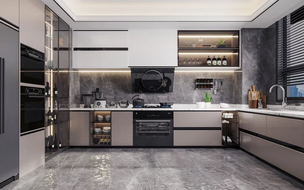Desain Interior Dapur Minimalis Modern nan menawan