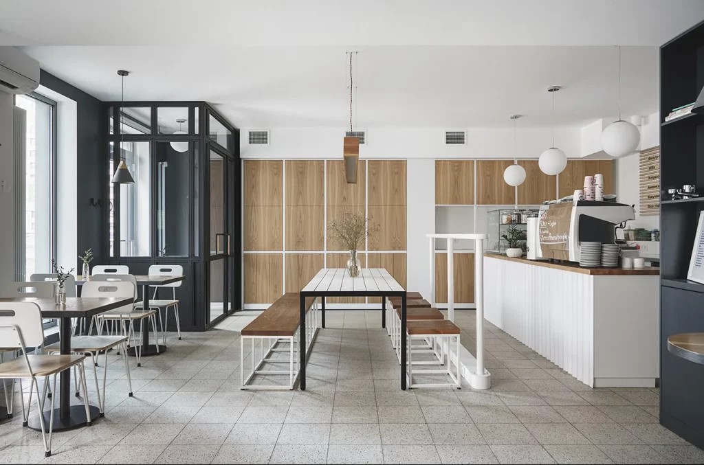 Desain interior cafe minimalis